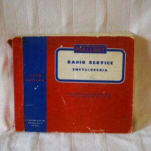 Vintage 1946 Mallory Radio Service Encyclopedia 5th Edition